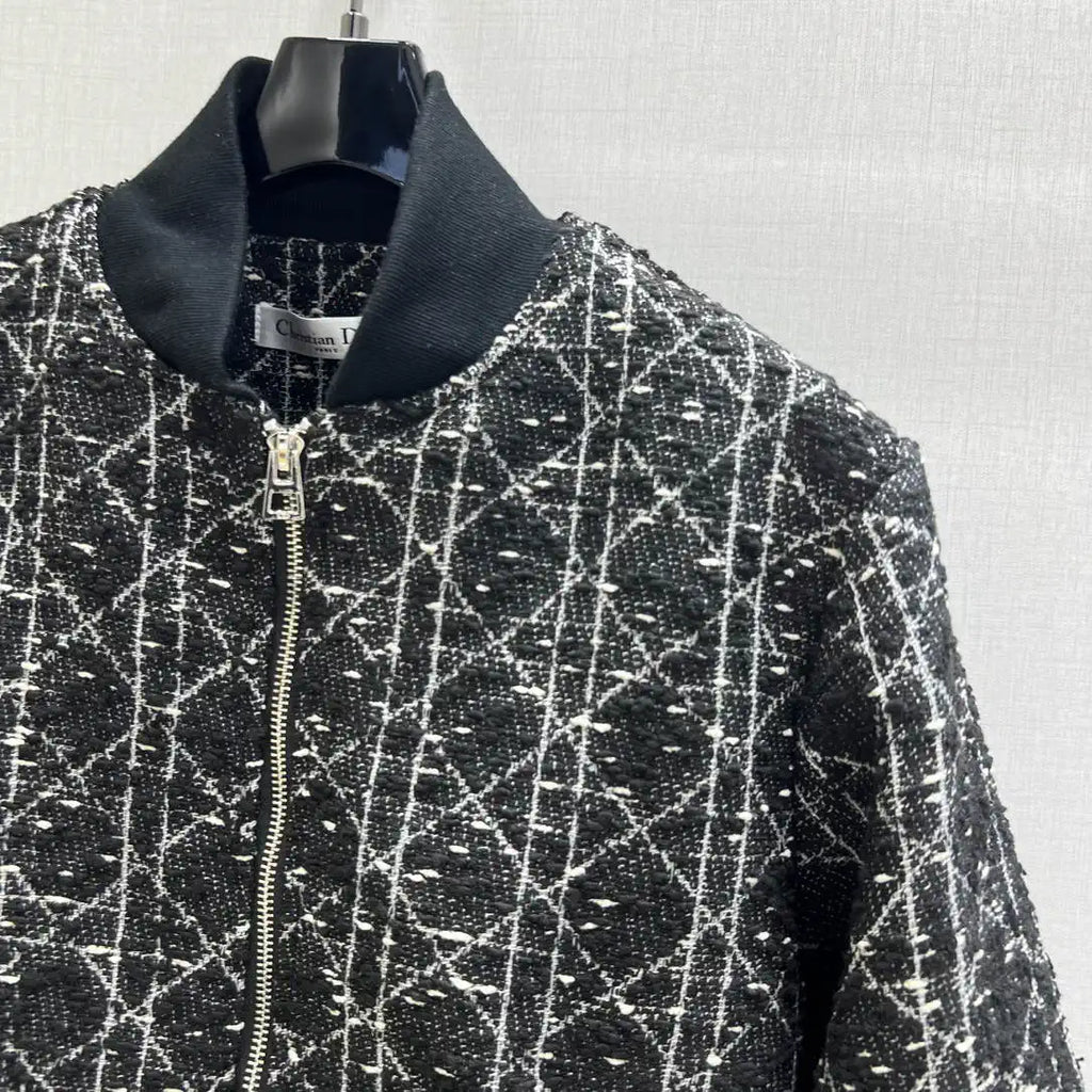 Dior Women Small stand-up collar woolen diamond long-sleeved jacket Clothing D38699