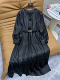 Dior Women V-neck dress with floral embellishment D38696
