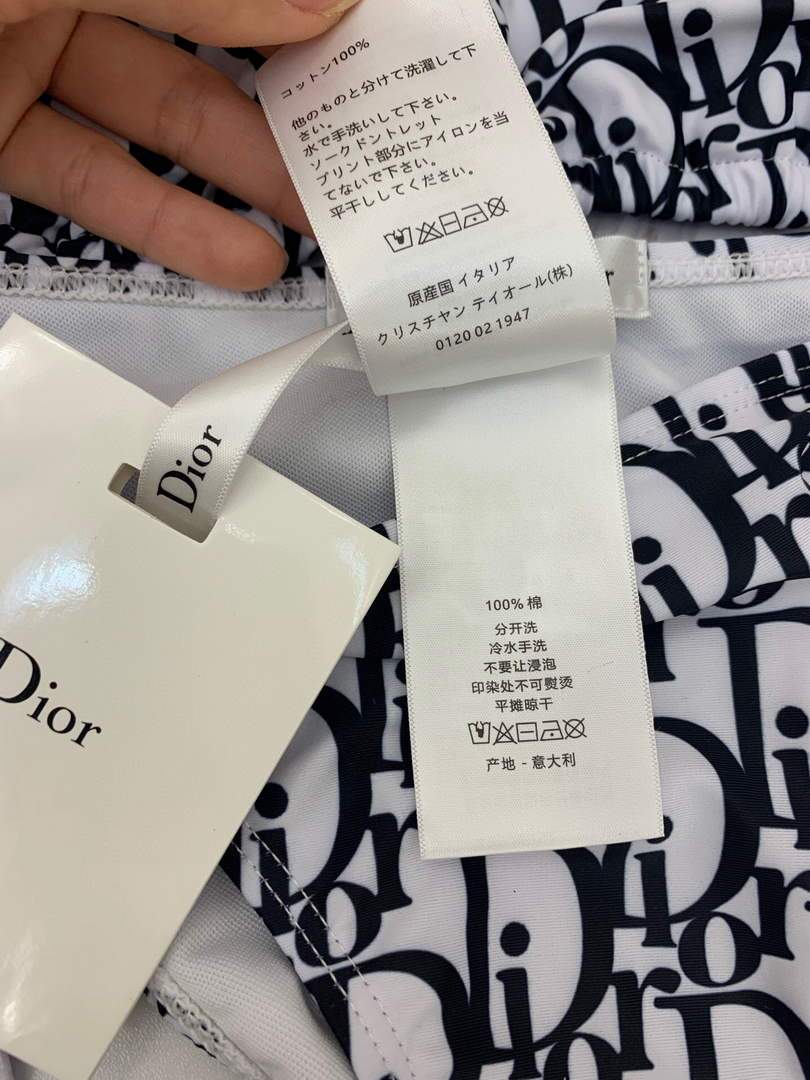 Dior Women's Designer inspired monogram pink trotter White and black swimsuit swimming suit 38097 - luxibagsmall