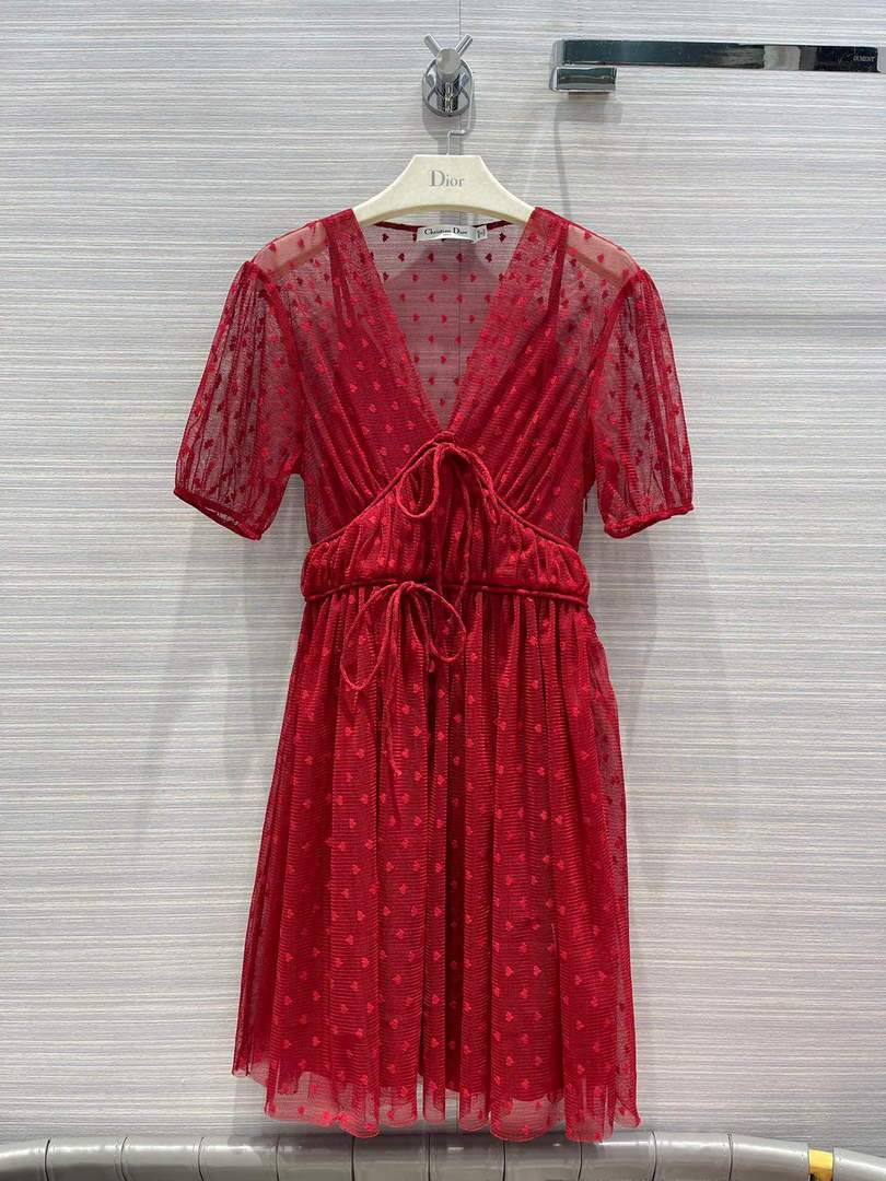 Dior Women's Dress Designer Dior Clothing 38112 Red