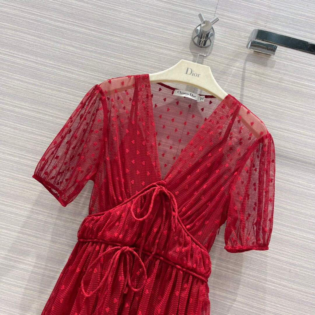 Dior Women's Dress Designer Dior Clothing 38112 Red