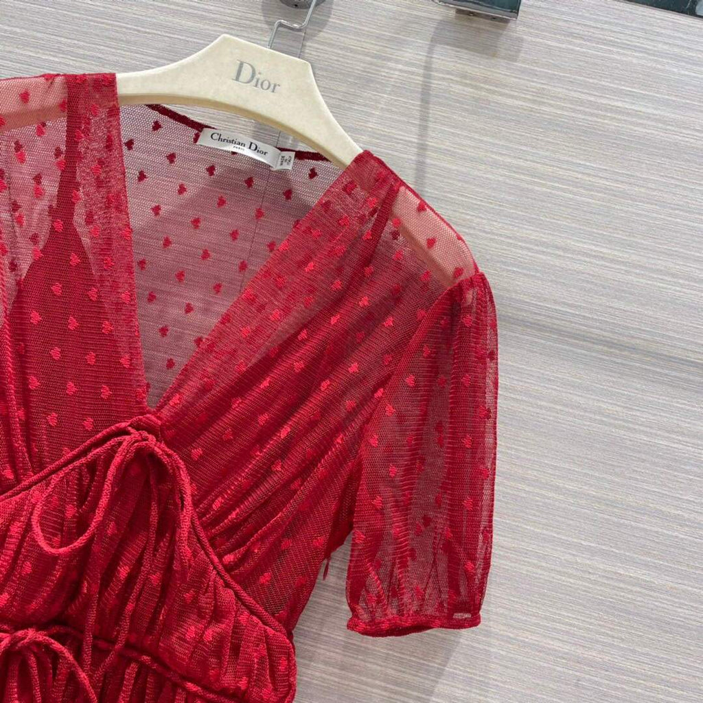 Dior Women's Dress Designer Dior Clothing 38112 Red
