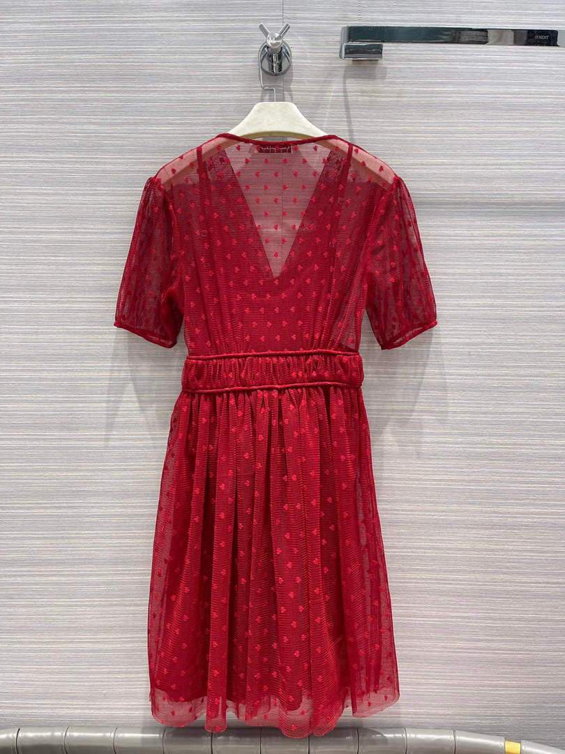 Dior Women's Dress Designer Dior Clothing 38112 Red