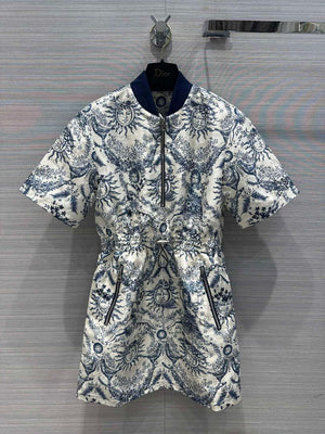 Dior Women's Fashion Clothing Oblique Jacquard Dress D88358 - S - View 2