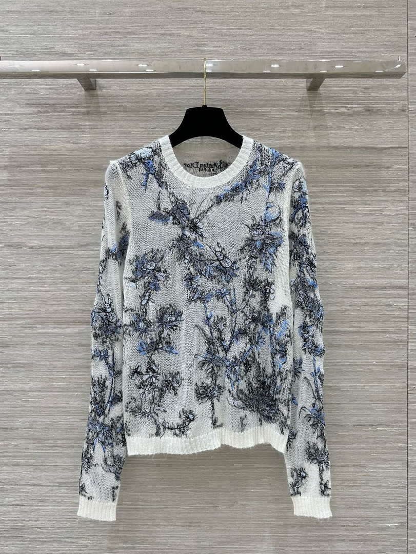 Dior Women's Fashion Clothing Sweater D38600 Premium mulberry silk mohair