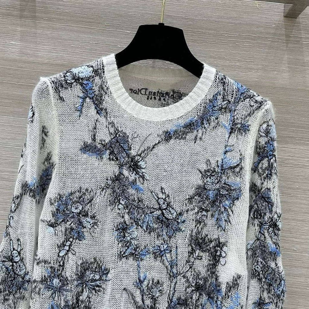 Dior Women's Fashion Clothing Sweater D38600 Premium mulberry silk mohair