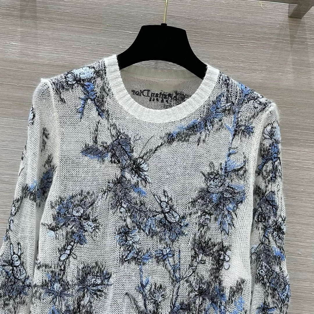 Dior Women's Fashion Clothing Sweater D38600 Premium mulberry silk mohair