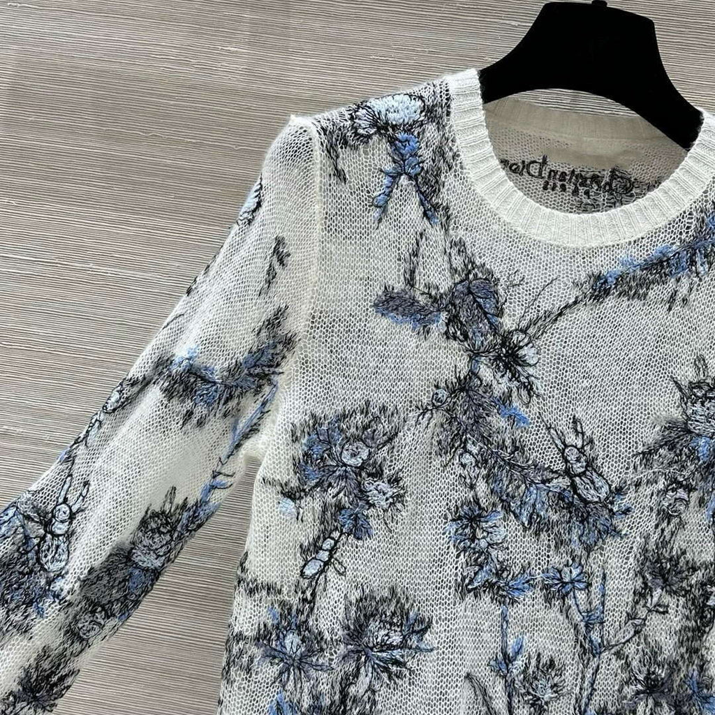 Dior Women's Fashion Clothing Sweater D38600 Premium mulberry silk mohair
