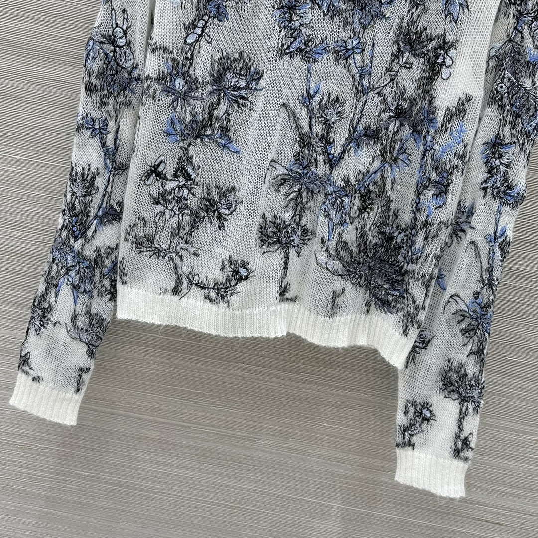 Dior Women's Fashion Clothing Sweater D38600 Premium mulberry silk mohair