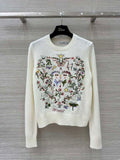 Dior Women's Floral embroidered long sleeves Sweater D38004
