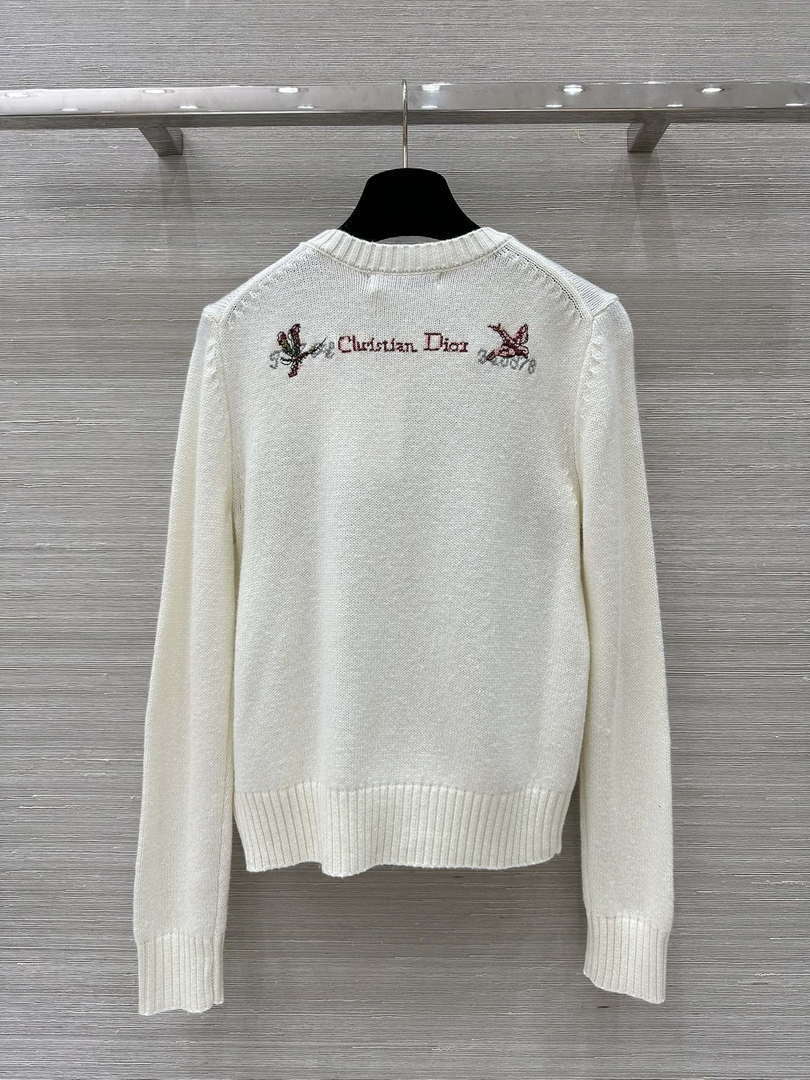 Dior Women's Floral embroidered long sleeves Sweater D38004