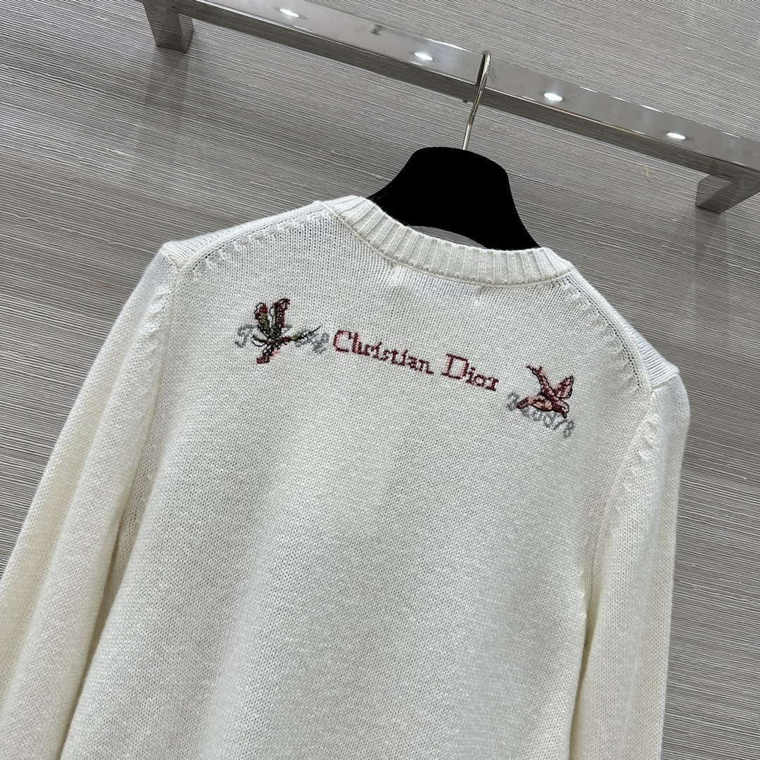 Dior Women's Floral embroidered long sleeves Sweater D38004