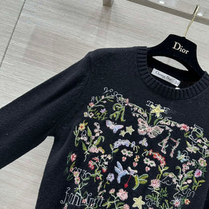 Dior Women's Floral embroidered long sleeves Sweater D38005 - S - View 3