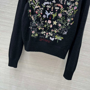 Dior Women's Floral embroidered long sleeves Sweater D38005 - S - View 5