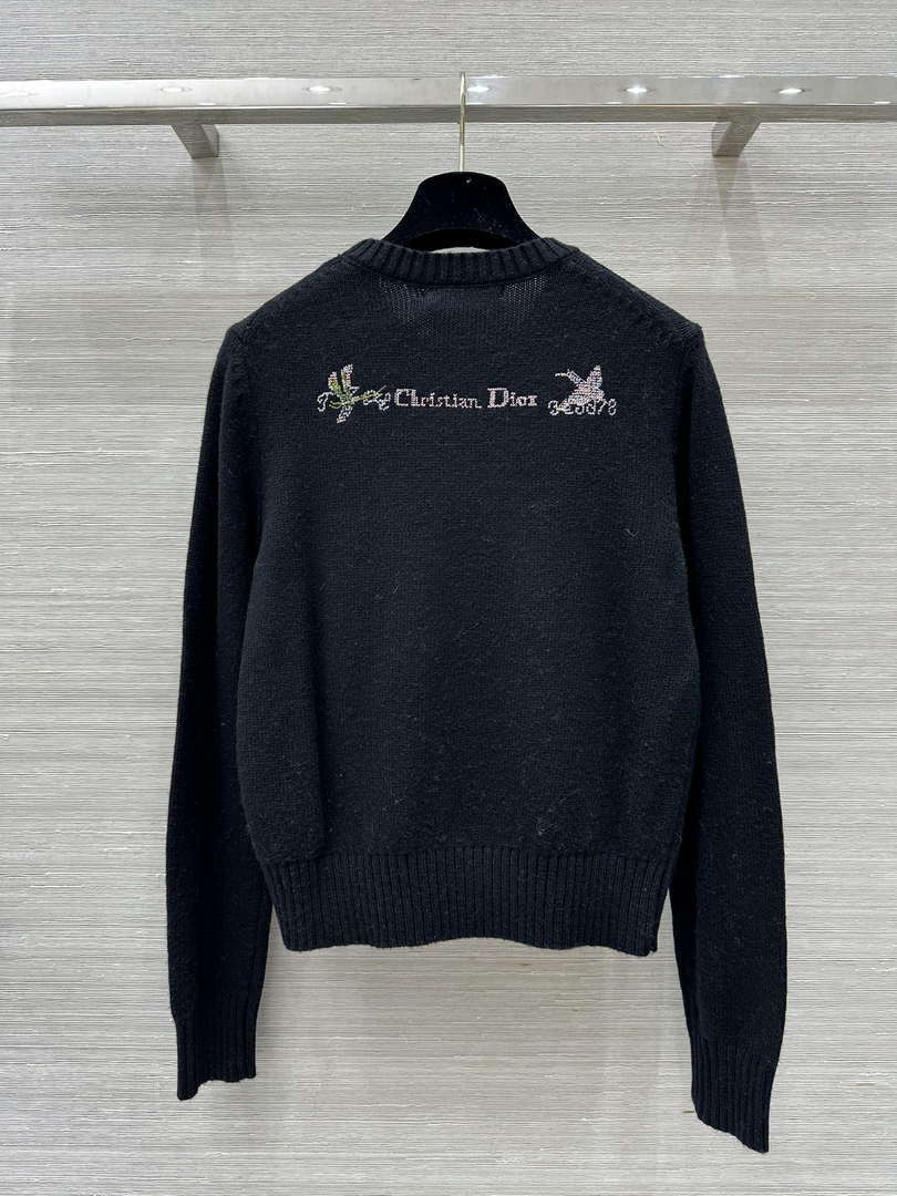 Dior Women's Floral embroidered long sleeves Sweater D38005