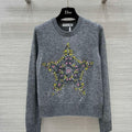 Dior Women's Floral embroidered long sleeves Sweater D38008 - S - View 1