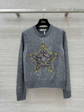 Dior Women's Floral embroidered long sleeves Sweater D38008