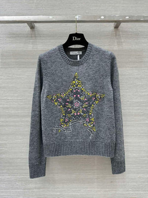 Dior Women's Floral embroidered long sleeves Sweater D38008 - S - View 1
