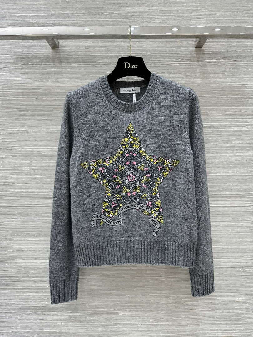 Dior Women's Floral embroidered long sleeves Sweater D38008