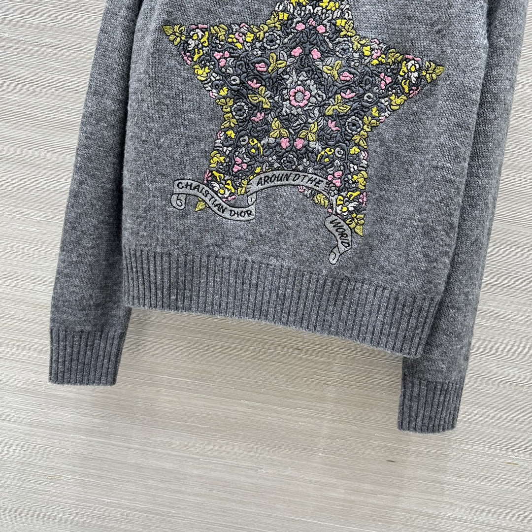 Dior Women's Floral embroidered long sleeves Sweater D38008