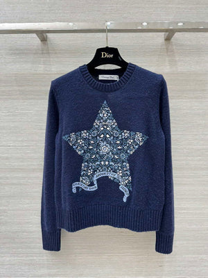 Dior Women's Floral embroidered long sleeves Sweater D38009 - S - View 1