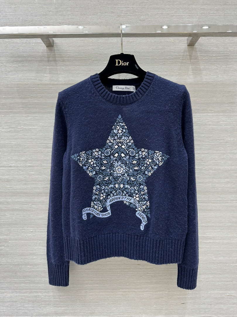 Dior Women's Floral embroidered long sleeves Sweater D38009
