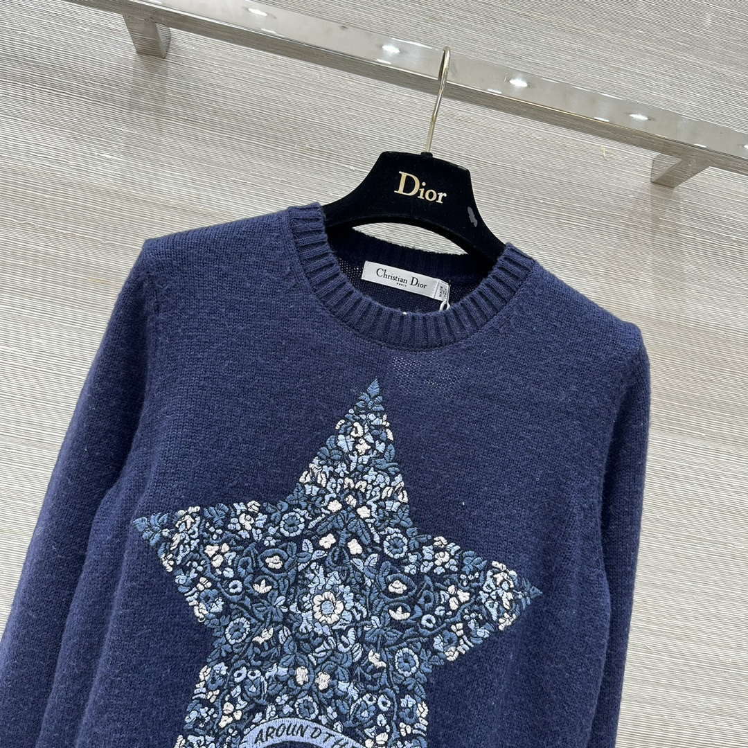 Dior Women's Floral embroidered long sleeves Sweater D38009
