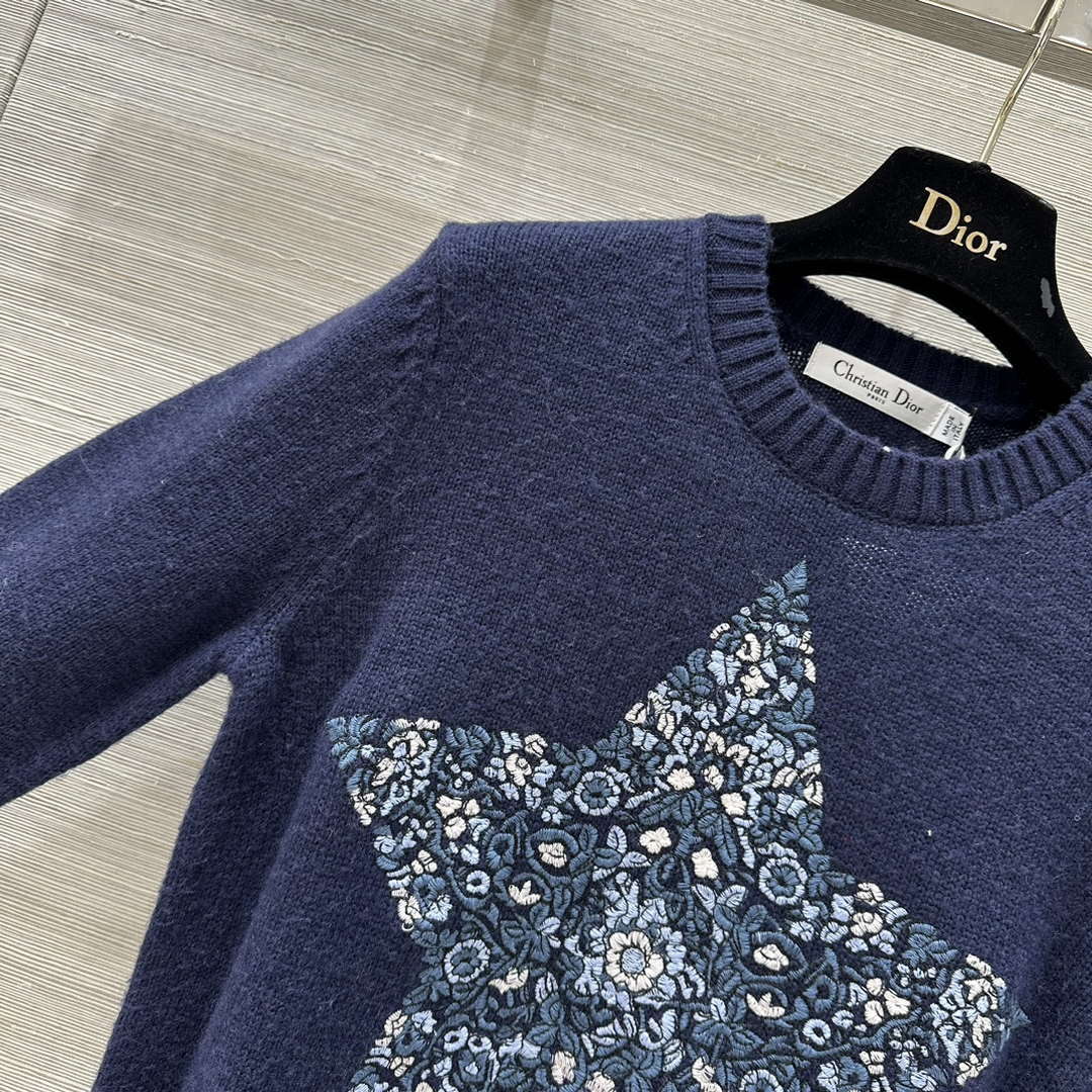 Dior Women's Floral embroidered long sleeves Sweater D38009