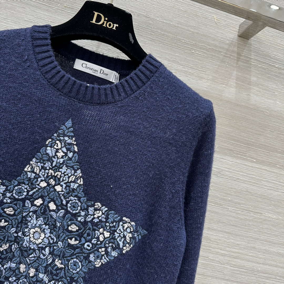 Dior Women's Floral embroidered long sleeves Sweater D38009