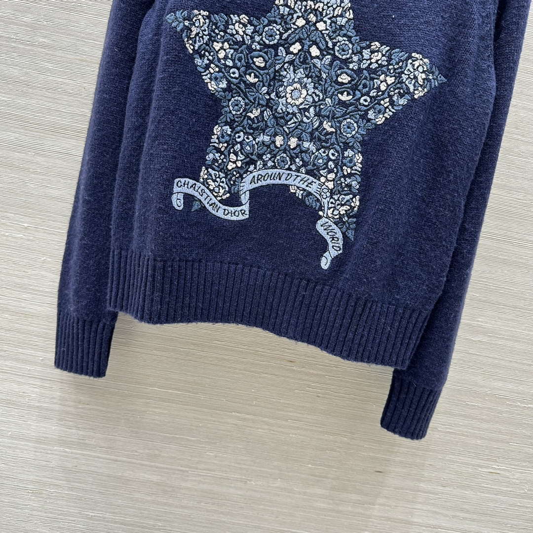 Dior Women's Floral embroidered long sleeves Sweater D38009