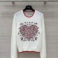 Dior Women's Floral embroidered long sleeves Sweater D38010 - S - View 1