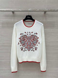 Dior Women's Floral embroidered long sleeves Sweater D38010
