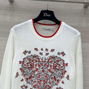 Dior Women's Floral embroidered long sleeves Sweater D38010 - S - View 2