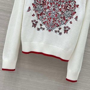 Dior Women's Floral embroidered long sleeves Sweater D38010 - S - View 5