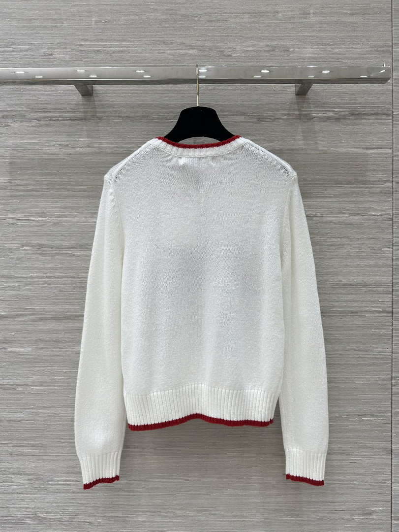 Dior Women's Floral embroidered long sleeves Sweater D38010