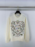 Dior Women's Floral embroidered long sleeves Sweater D38011