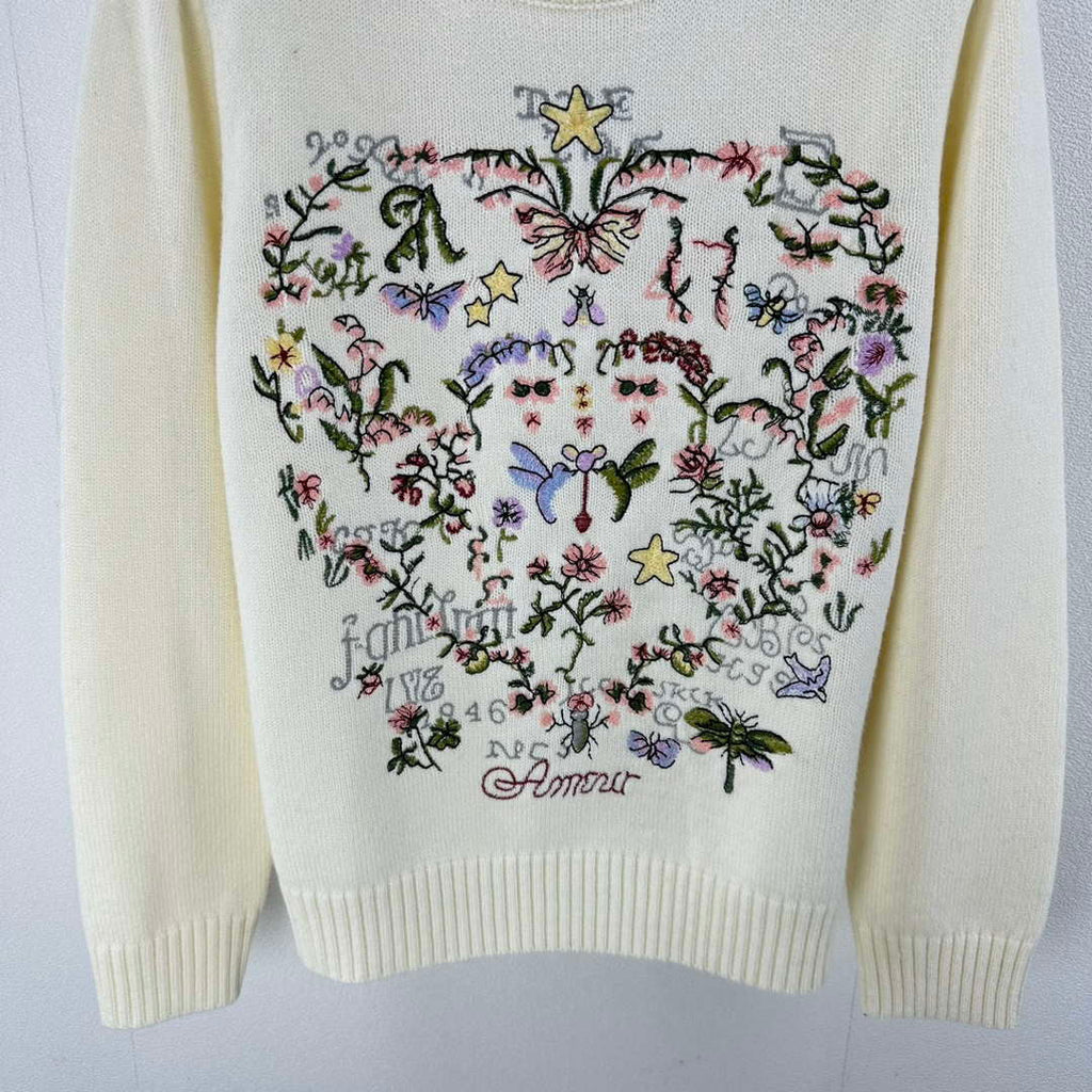 Dior Women's Floral embroidered long sleeves Sweater D38011
