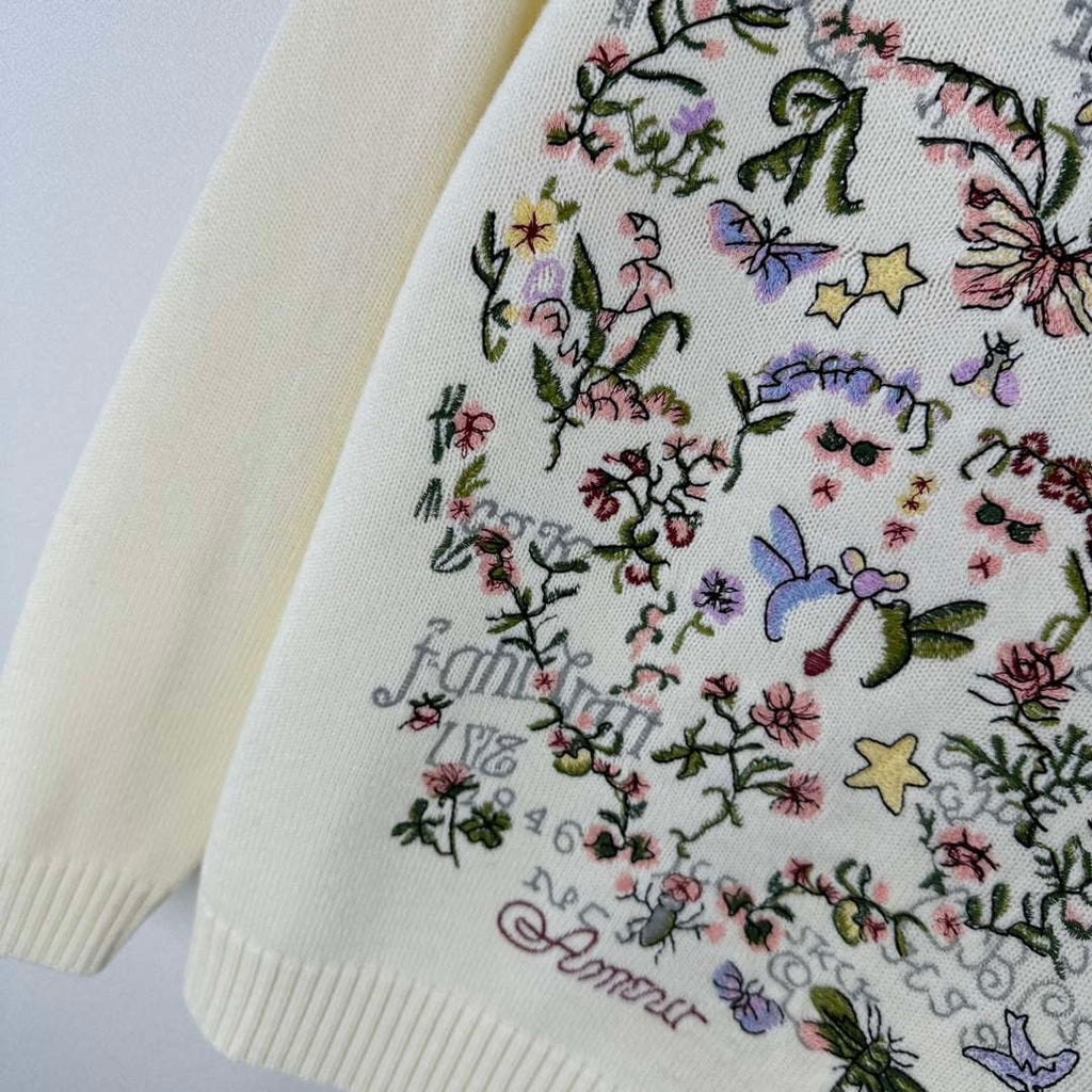 Dior Women's Floral embroidered long sleeves Sweater D38011