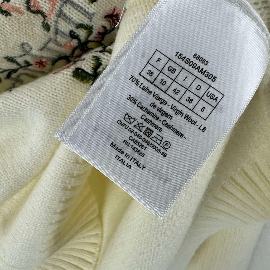 Dior Women's Floral embroidered long sleeves Sweater D38011