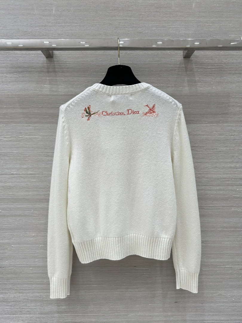 Dior Women's Floral embroidered long sleeves Sweater D38012