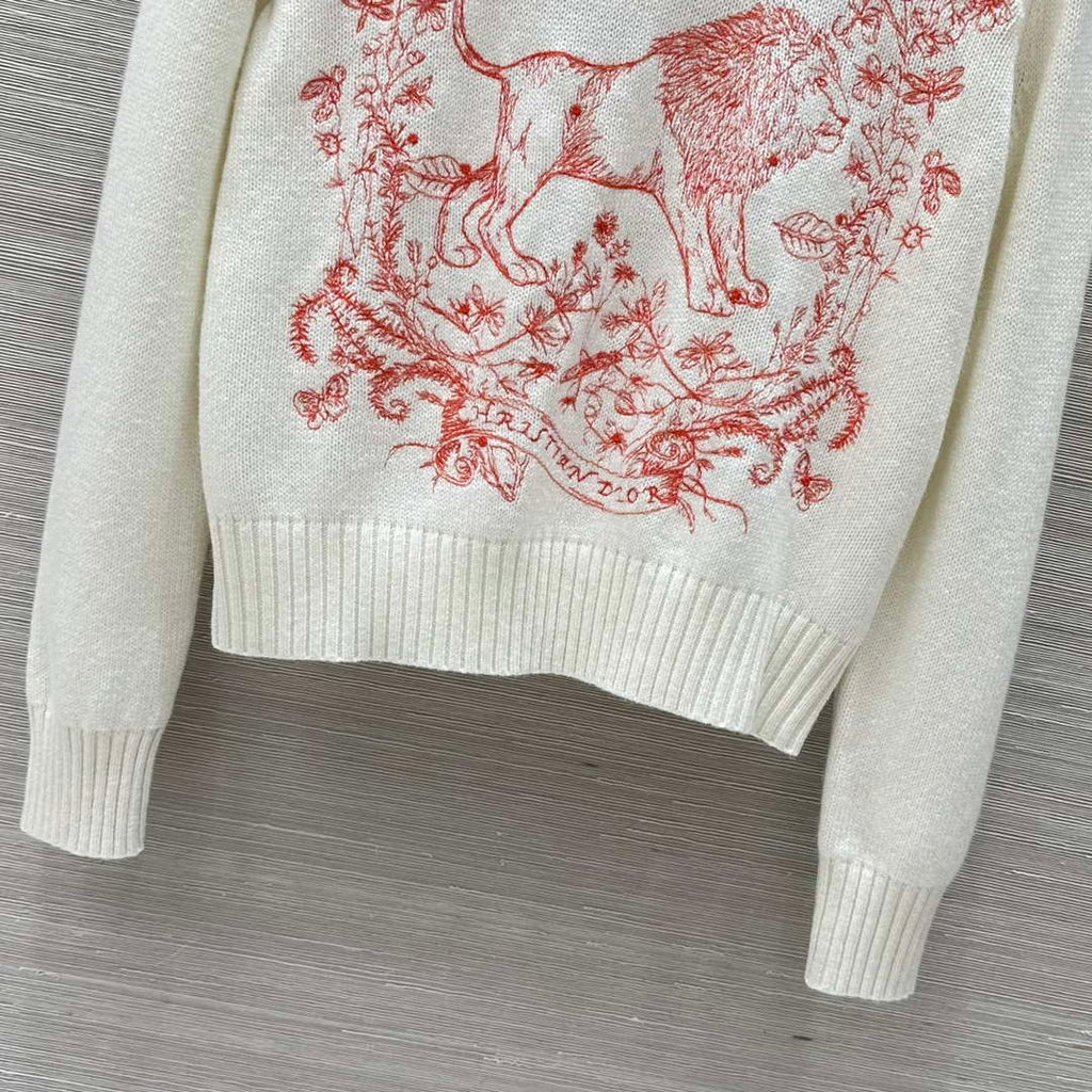 Dior Women's Floral embroidered long sleeves Sweater D38012