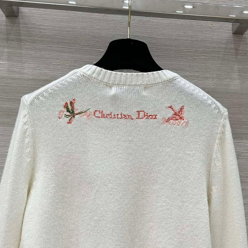 Dior Women's Floral embroidered long sleeves Sweater D38012