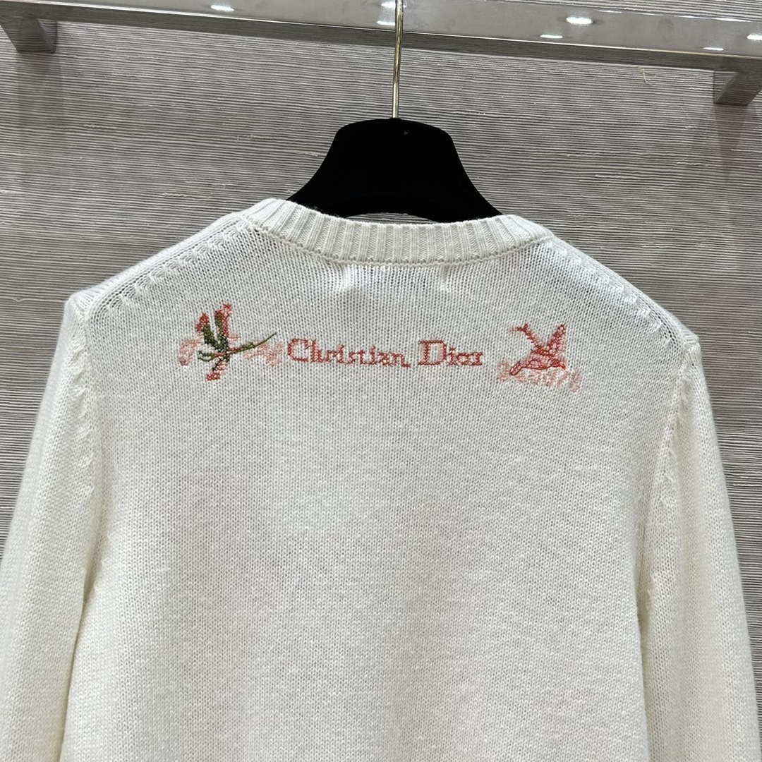Dior Women's Floral embroidered long sleeves Sweater D38012