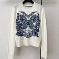 Dior Women's Floral embroidered long sleeves Sweater D38013 - S - View 1