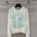 Dior Women's Floral embroidered long sleeves Sweater D38014 - S - View 1