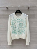 Dior Women's Floral embroidered long sleeves Sweater D38014