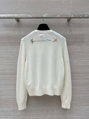 Dior Women's Floral embroidered long sleeves Sweater D38014 - S - View 3