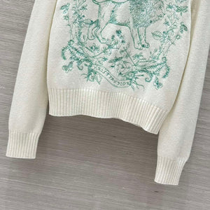 Dior Women's Floral embroidered long sleeves Sweater D38014 - S - View 6