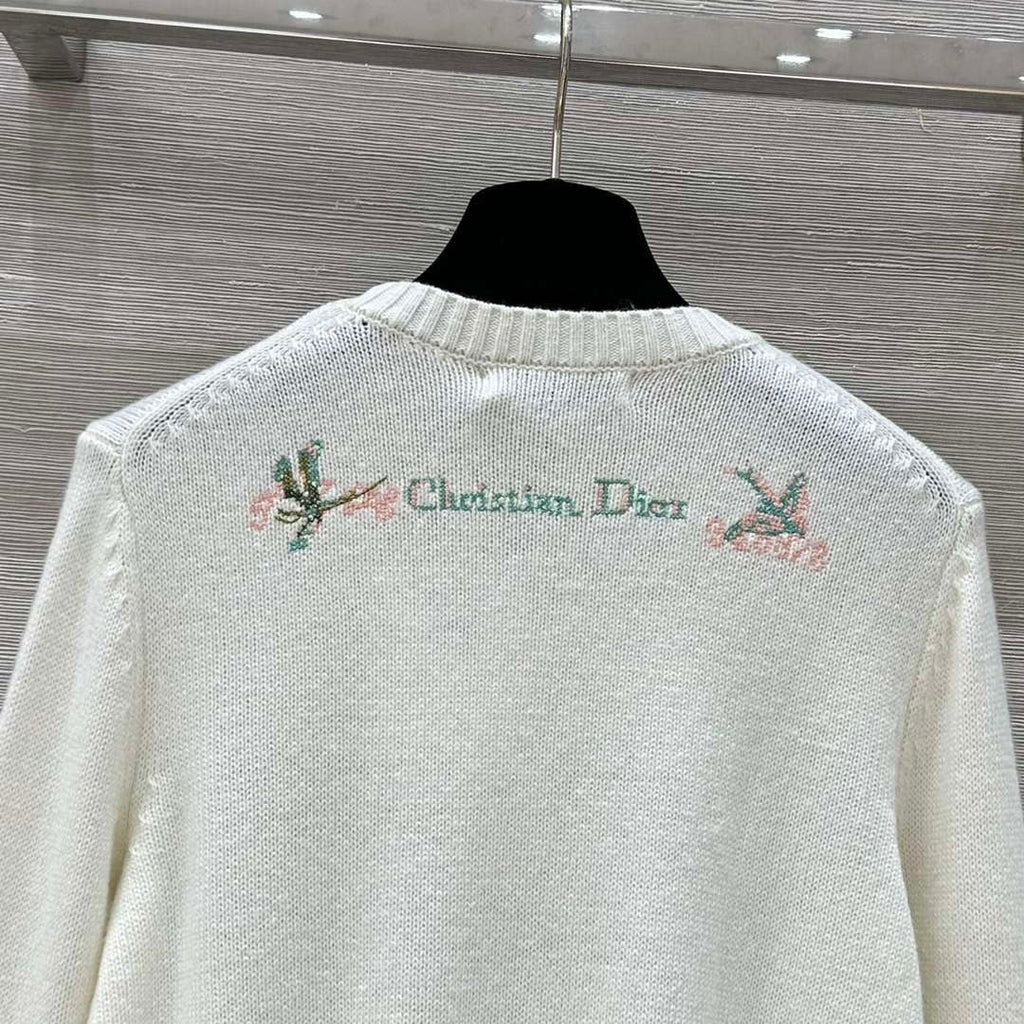 Dior Women's Floral embroidered long sleeves Sweater D38014