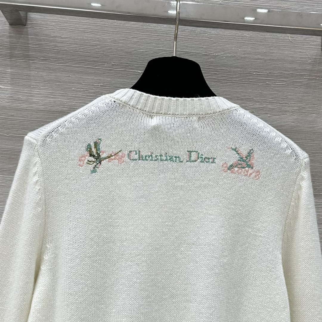 Dior Women's Floral embroidered long sleeves Sweater D38014